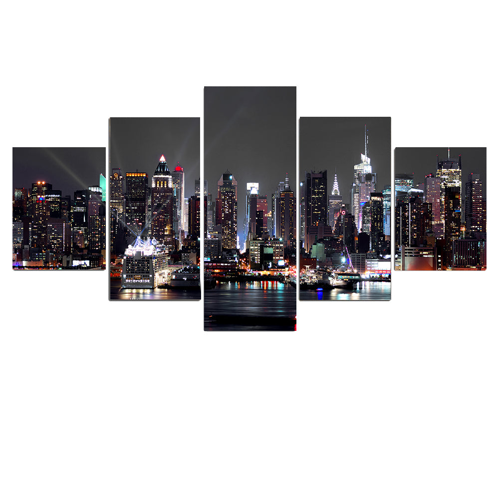 Wall Painting Canvas New York City Architecture Landscape Print Night View Poster Home Decor Wall Painting Canvas New York City Architecture Landscape Print Night View Poster Home Decor